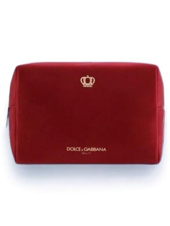 Dolce & Gabbana Handbags - Dolce & Gabbana Red Velvet Cosmetic Bag